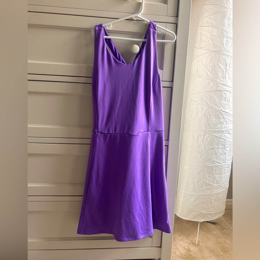 Cute Purple Sporty Dress with built in shorts